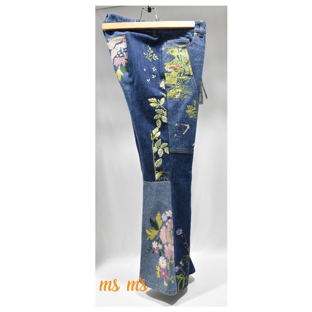 NWT Alexander McQueen Floral Embroidered JEAN 4 - Picture 8 of 10